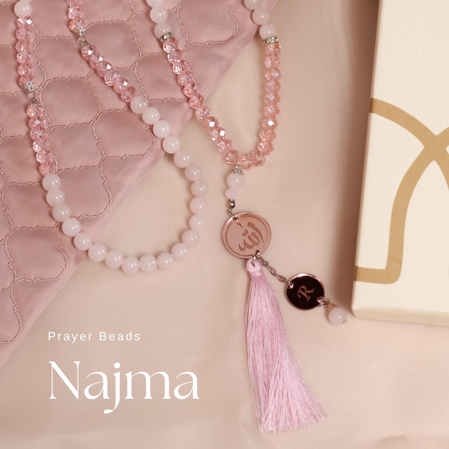 Madeena - Tasbih Mutiara 99 Butir (Bisa Custom Inisial)
