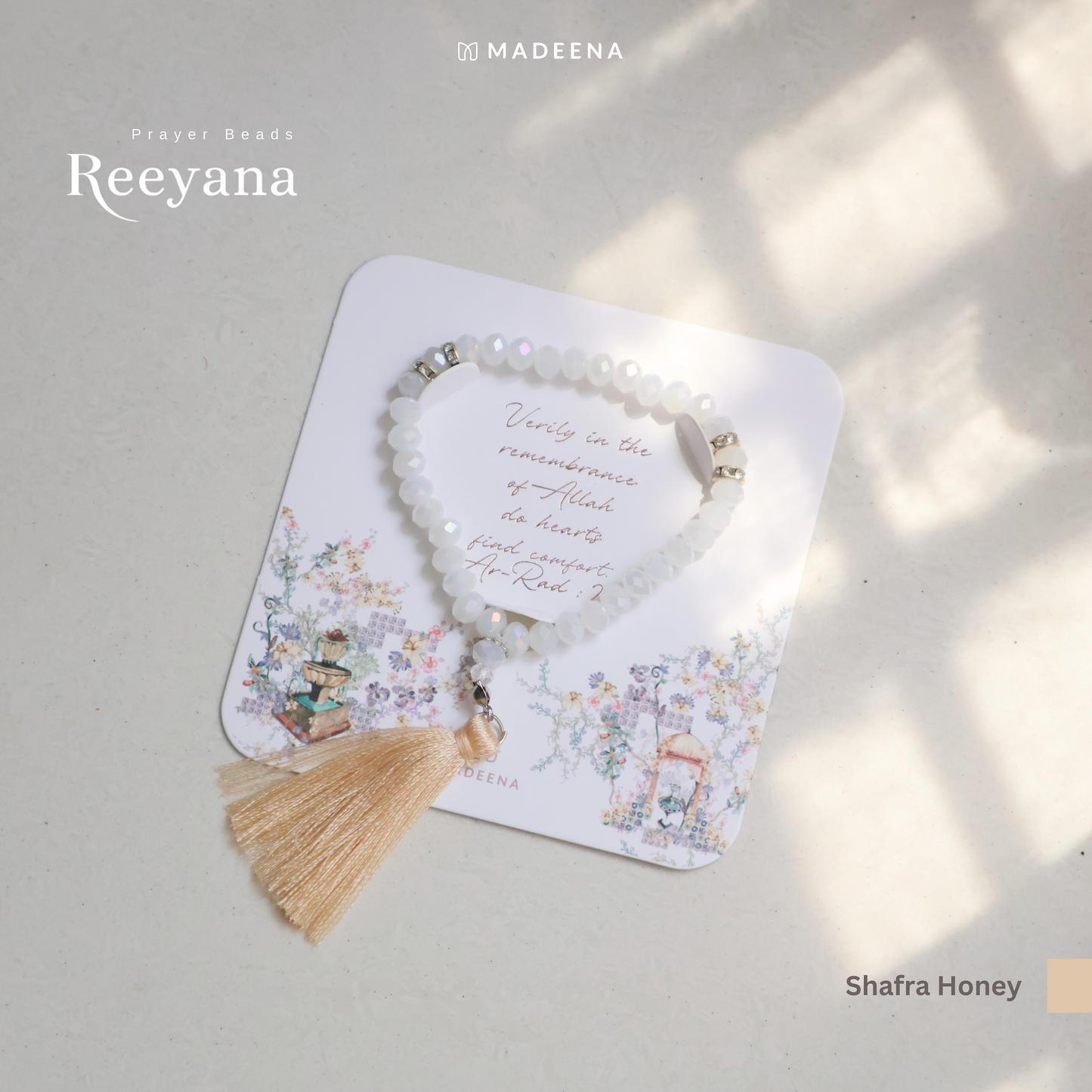 Madeena - Gelang Tasbih Aesthetic 33 Butir Reeyana Swarovski