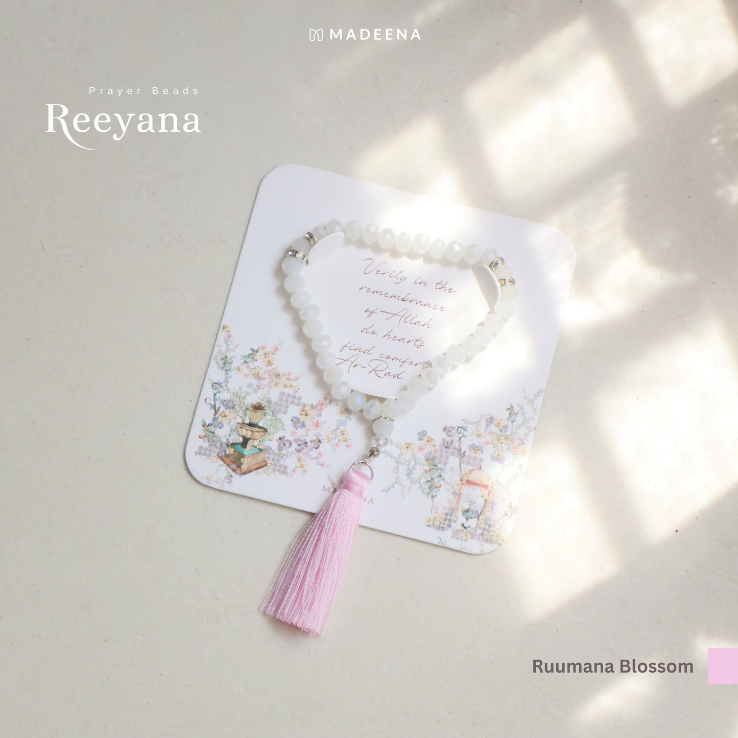 Madeena - Gelang Tasbih Aesthetic 33 Butir Reeyana Swarovski