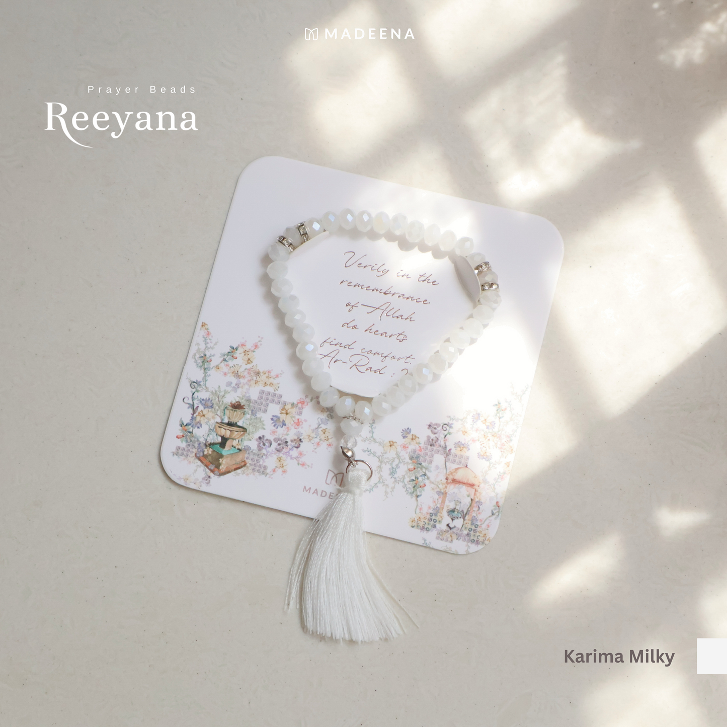 Madeena - Gelang Tasbih Aesthetic 33 Butir Reeyana Swarovski
