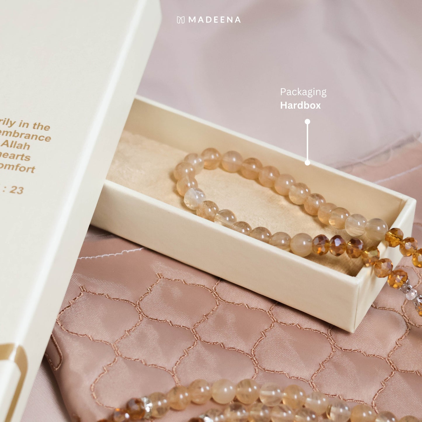 Madeena - Tasbih Mutiara 99 Butir (Bisa Custom Inisial)
